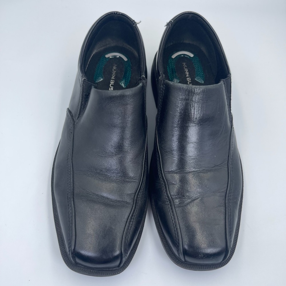 Nunn Bush Men's 10M Black Leather Slip On Dress Loafers 81631-001